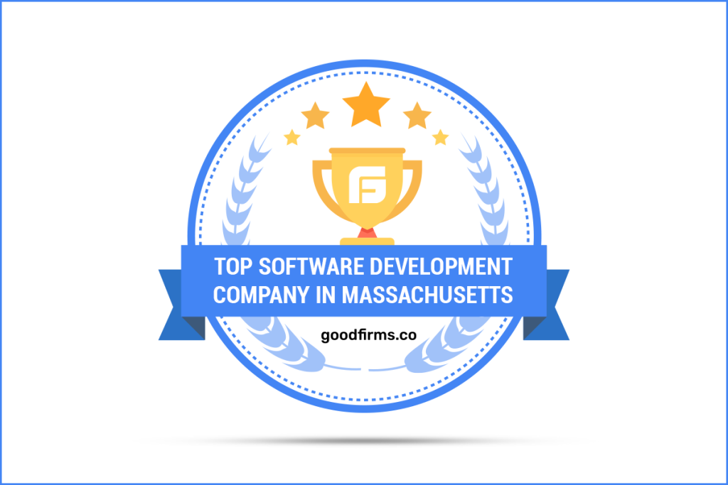 Badge "TOP SOFTWARE DEVELOPMENT COMPANY IN MASSACHUSETTS" from goodfirms