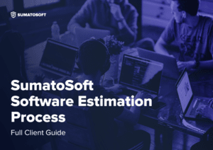 Sumatosoft software estimation banner with velvet banner