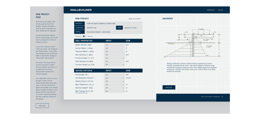 web application dashboard